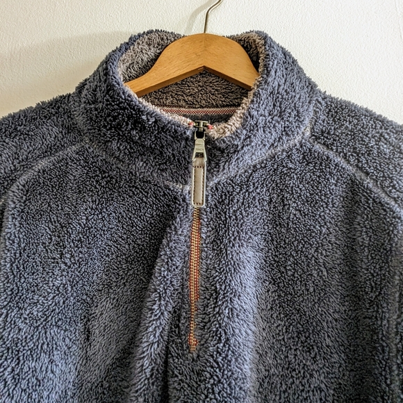 Trinity Plush Luxury Fleece Sweater, Slate Navy Blue, Mens Size Large - Picture 6 of 9